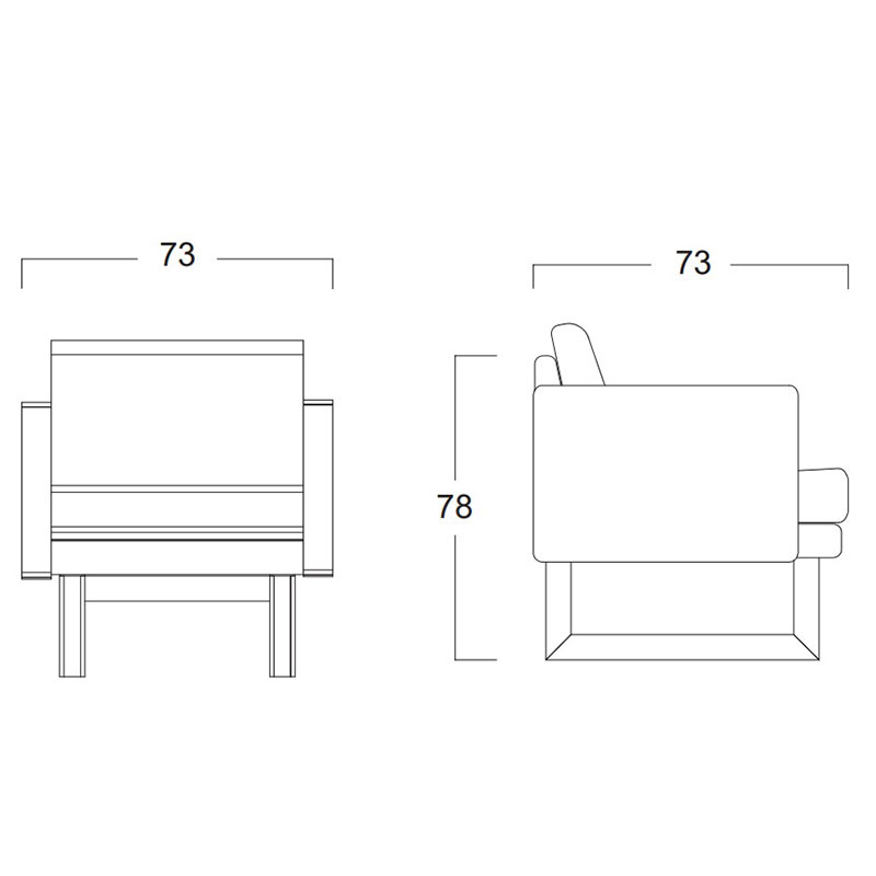 مبل یک‌ نفره سینما چوب مدل  اسکوبار - Thumbnail 1